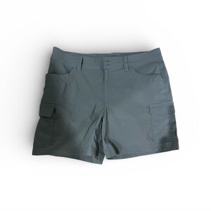 Eddie Bauer Women’s Olive Green Nylon Hiking Summer Trail Cargo Shorts Sz 12